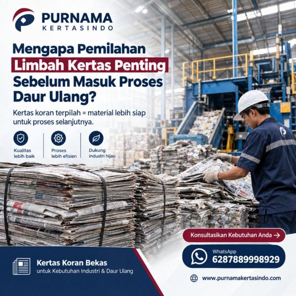 Mengapa Pemilahan Limbah Kertas Penting Sebelum Masuk Proses Daur Ulang?